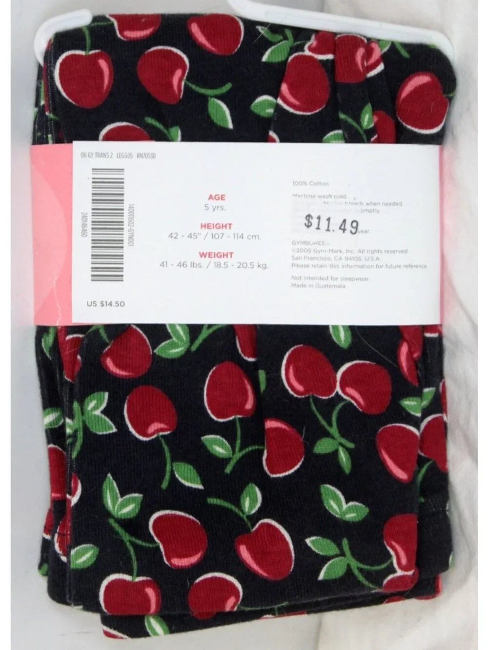 2006 Gymboree Cherry Pie Navy Blue Leggings Cotton sz 5 Pants Fall BTS NEW